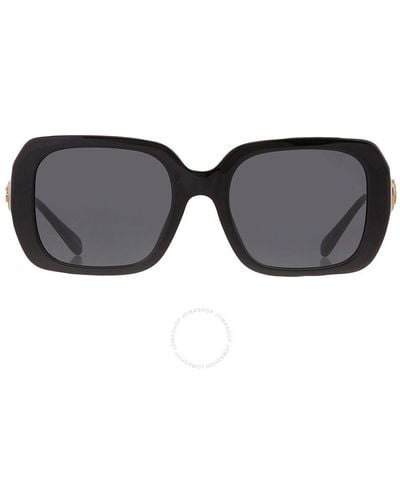 COACH Dark Gray Rectangular Sunglasses Hc8329u 500287 53