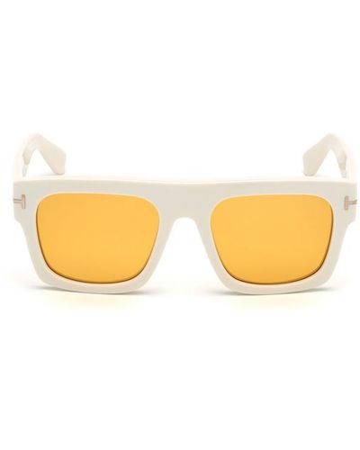 Tom Ford Fausto Vintage Yellow Square Sunglasses