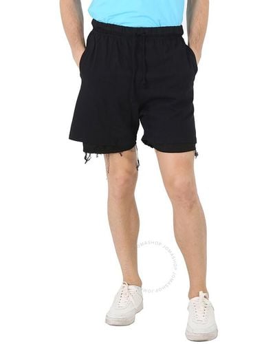 424 Double Layer Cotton Shorts - Black