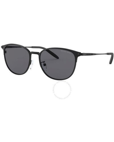 Michael Kors Caden Polarized Dark Grey Square Sunglasses Mk1059 120281 54 - Black