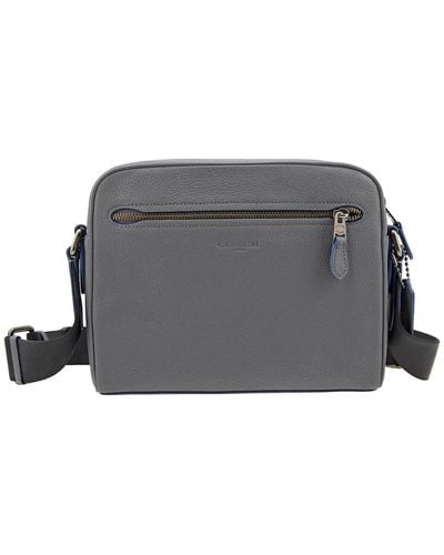 COACH Pebbled Leather Metropolitan Soft Camera Bag - Grey