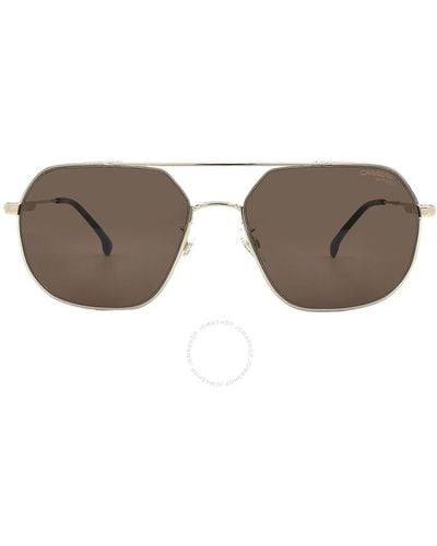 Carrera Brown Pilot Sunglasses 1035/gs 0j5g/70 58 - Metallic