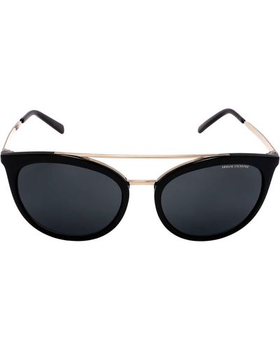 Armani Exchange Gray Pilot Sunglasses - Brown