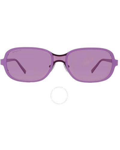 Ferragamo Oval Sunglasses Sf289s 532 54 - Purple