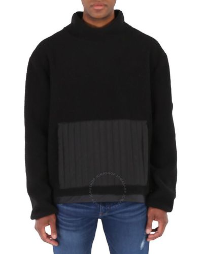 Rains High Neck Fleece Sweater - Black