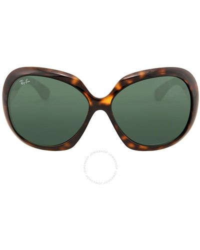 Ray-Ban Jackie Ohh Ii Shiny Havana 60 Mm Sunglasses - Green