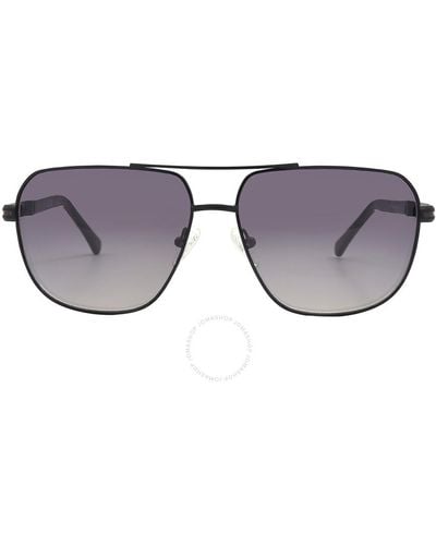 Guess Factory Smoke Gradient Navigator Sunglasses Gf0245 01b 60 - Grey