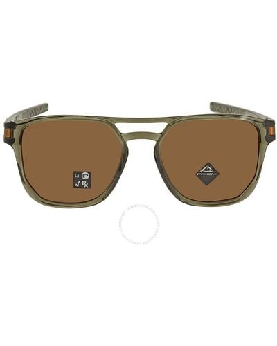 Oakley Latch Beta Prizm Tungsten Square Sunglasses Oo9436 943603 54 - Brown