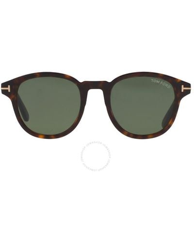 Tom Ford Jameson Square Sunglasses Ft0752 52n 50 - Green