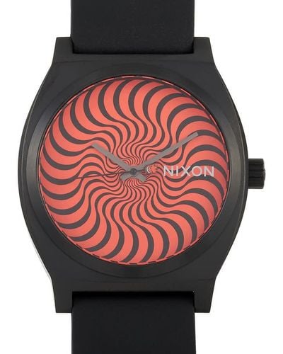 Nixon Teller X Spitfire Quartz Orange Swirl Dial Watch -00 - Multicolor