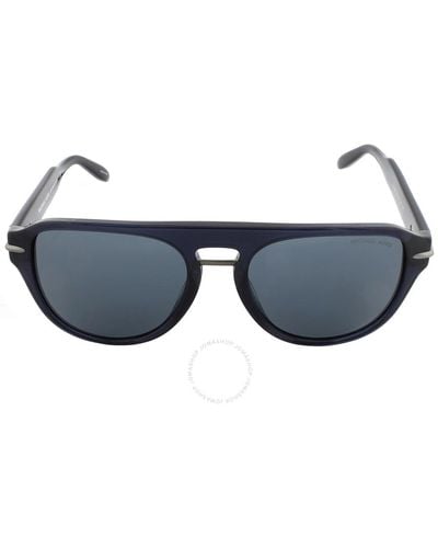 Michael Kors Burbank Blue Grey Aviator Sunglasses  300287 56