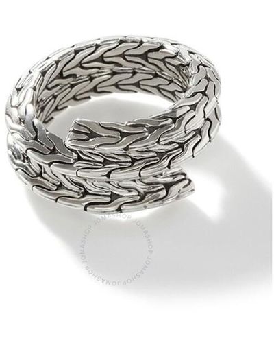 John Hardy Classic Chain Tiga Sterling Silver Ring - White