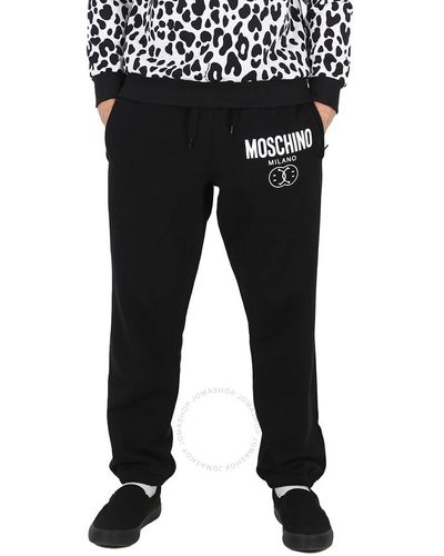 Moschino Smiley Logo Track Pants - Black