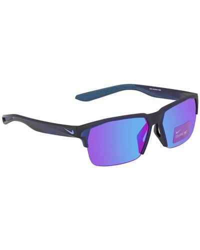 Nike Mirror Rectangular Sunglasses Maverick Free E 451 60 - Black