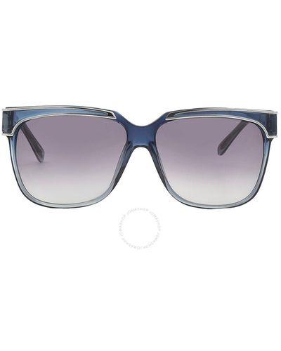 Yohji Yamamoto X Linda Farrow Gray Gradient Square Sunglasses Yy16 Thorn C3 - Blue