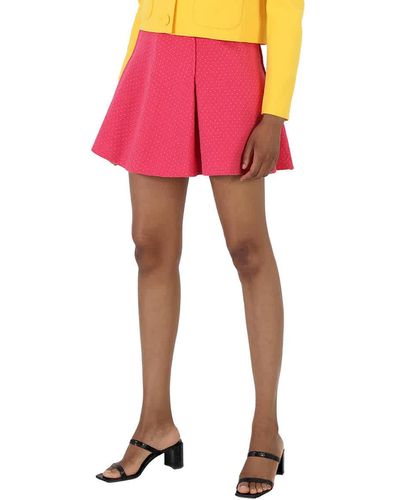 Moschino Polka-dot Tweed Mini Skirt - Pink