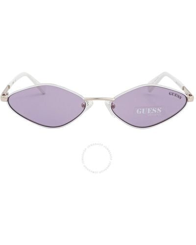 Guess Violet Geometric Sunglasses Gu8234 33y 57 - Purple