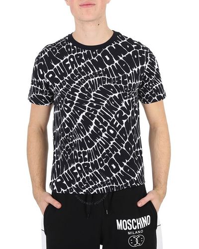 Moschino Underwear Print Short-sleeve Cotton T-shirt - Black
