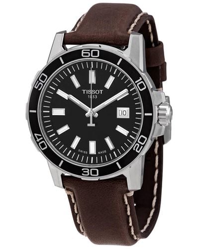 Tissot Supersport Quartz Black Dial Watch 00