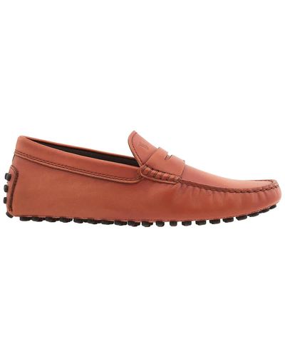 Tod's Leather Gommino Driving Shoe - Red