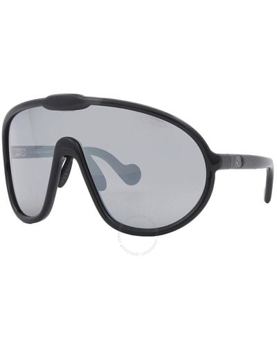 Moncler Halometre Smoke Mirror Shield Sunglasses Ml0184 01c 00 - Grey