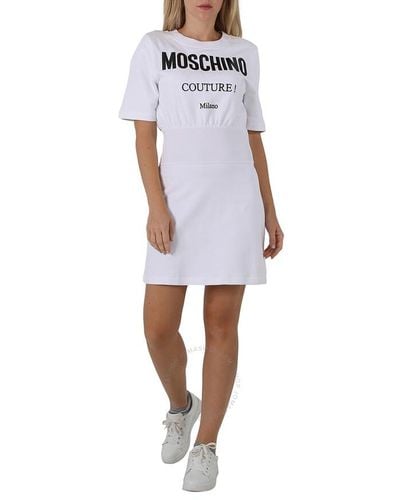 Moschino Fantasy Print Couture Logo T-shirt Dress - Blue