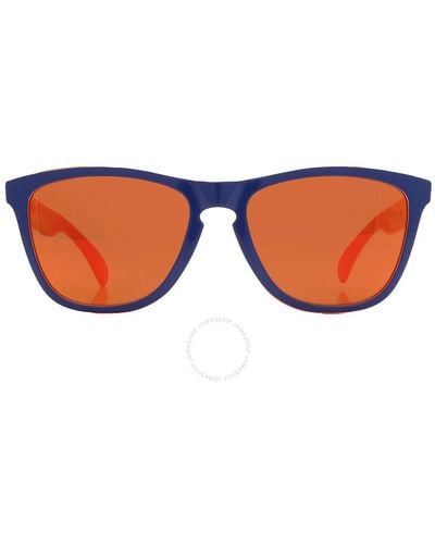 Oakley Frogskins Orange Square Sunglasses Oo9245 924592 54 - Blue