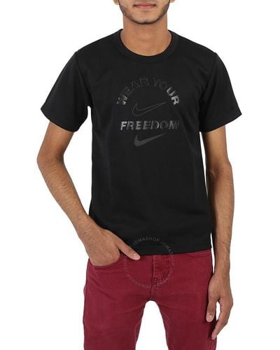 Comme des Garçons Cotton Jersey Nike Freedom T-shirt - Black