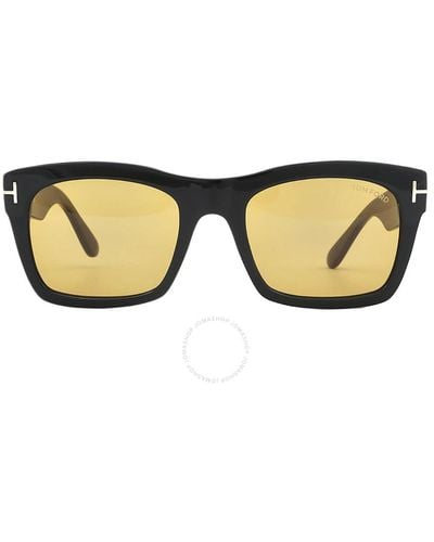 Tom Ford Nico Amber Square Sunglasses Ft1062 01e 56 - Brown