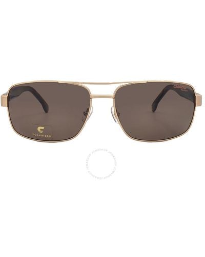 Carrera Polarized Bronze Rectangular Sunglasses 8063/s 0aoz/sp 60 - Brown