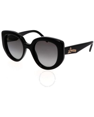 Loewe Grey Gradient Butterfly Sunglasses Lw40100i 01b 49 - Black