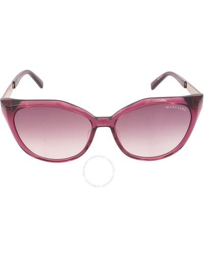 Guess Violet Gradient Cat Eye Sunglasses Gm0804 77z 56 - Pink