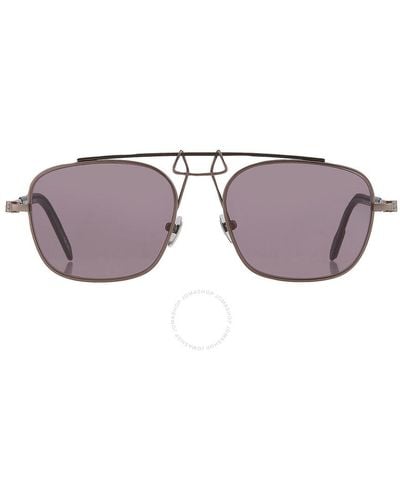 Calvin Klein Titanium Grey Pilot Sunglasses Cknyc1810s 008 52 - Brown