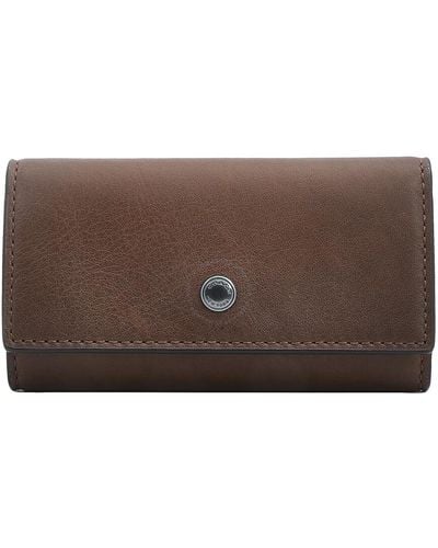 COACH Leather 4 Ring Key Case - Brown