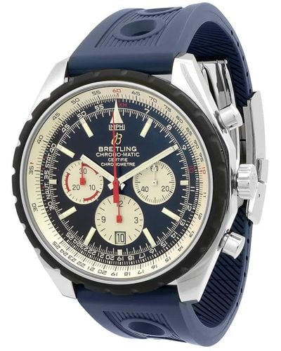 Breitling Chronomatic-49 Chronograph Automatic Chronometer Blue Dial Watch