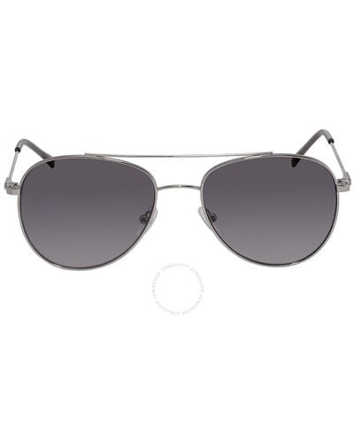 Calvin Klein Gray Gradient Pilot Sunglasses
