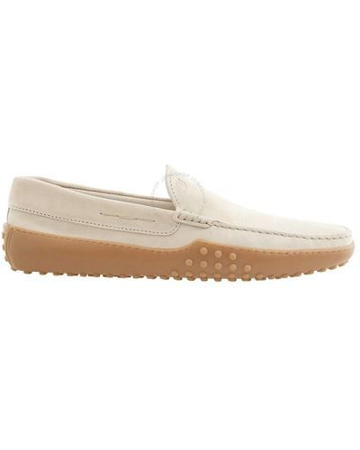 Tod's Suede Gommino Loafers - Natural