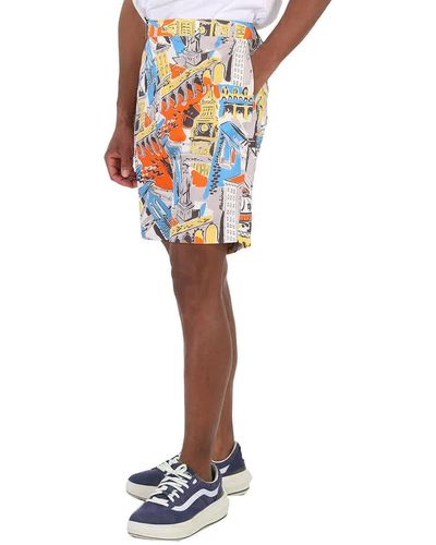 Moschino Bermuda City Print Shorts - Multicolour