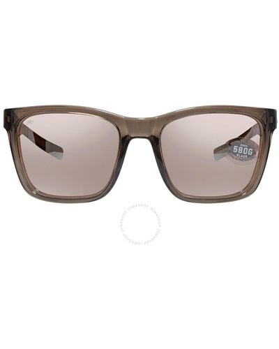 Costa Del Mar Cta Del Mar Panga Copper Silver Mirror Polarized Glass Sunglasses Pag 258 Cglp 56 - Brown