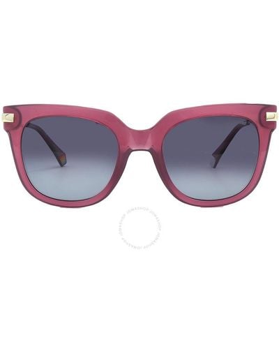 Polaroid Polarized Grey Square Sunglasses Pld 6180/s 0b3v/wj 51 - Purple