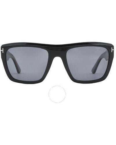 Tom Ford Alberto Polarized Smoke Browline Sunglasses Ft1077-n 01d 55 - Grey