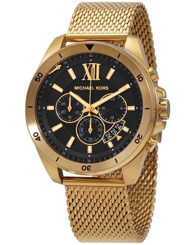 Michael Kors Oversized Brecken Gold-tone Mesh Watch - Metallic