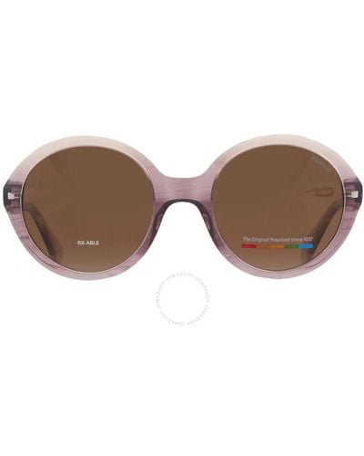Polaroid Core Polarized Bronze Oval Sunglasses Pld 4114/s/x 05kc/sp 54 - Brown