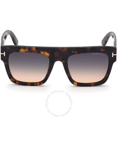 Tom Ford Renee Smoke Gradient Browline Sunglasses Ft0847 52b 52 - Multicolour