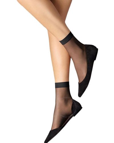 Wolford Nude 8 Transparent Socks - Gray