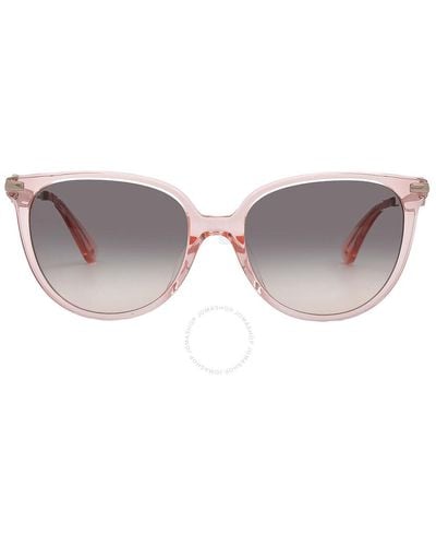 Kate Spade Grey Shaded Pink Cat Eye Sunglasses Kristina/g/s 035j/ff 54