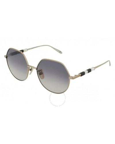 Carolina Herrera Grey Geometric Sunglasses Shn066m 08fe 54 - Metallic