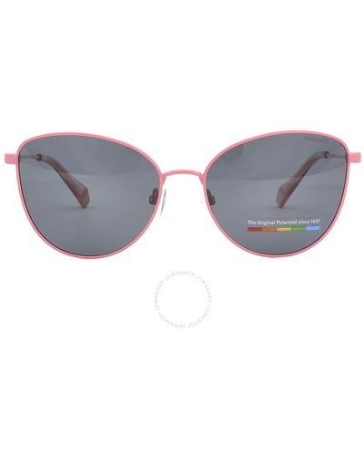 Polaroid Polarized Gray Cat Eye Sunglasses Pld 6188/s 035/jm9 55