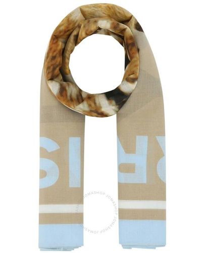 Burberry Graphic-print Cotton Scarf - Green
