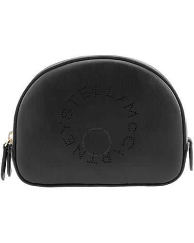 Stella McCartney Leather Logo Cosmetic Case - Black